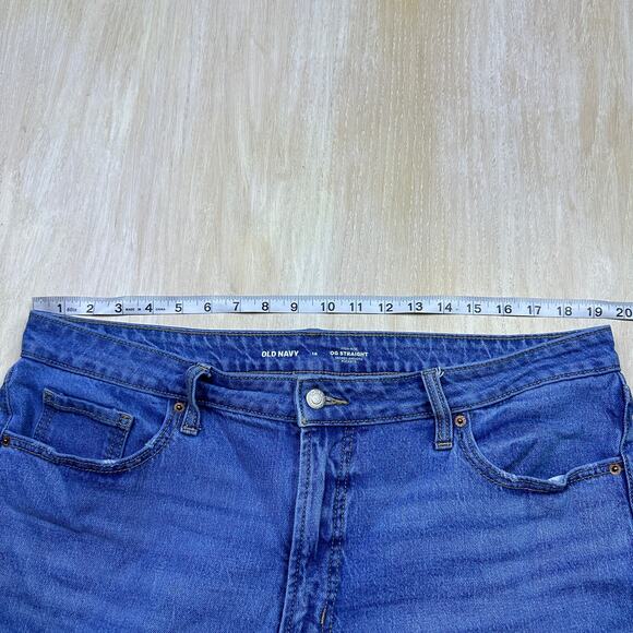 Old Navy High Rise OG Straight Secret Smooth Pocket Medium Wash Denim Jeans 16 - Picture 8 of 13